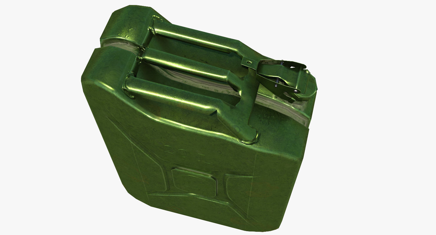 Jerrycan gas can Low-poly 3D model_2