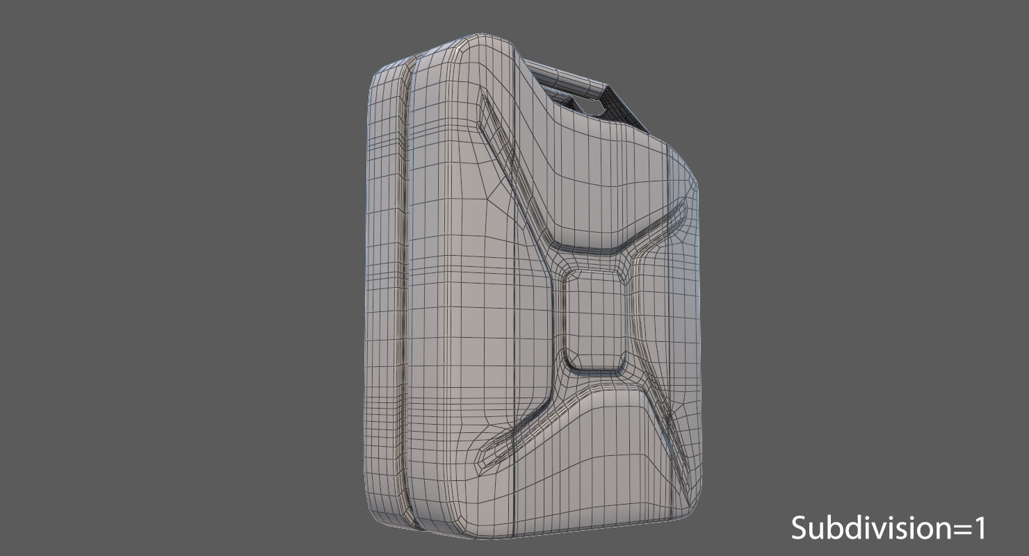 Jerrycan Old Low-poly 3D model_19