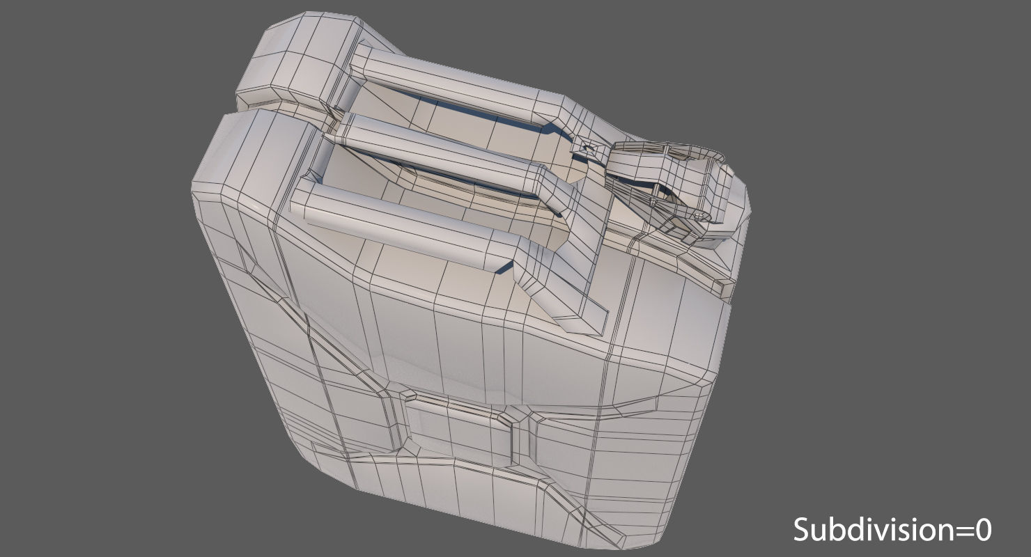 Jerrycan Old Low-poly 3D model_13