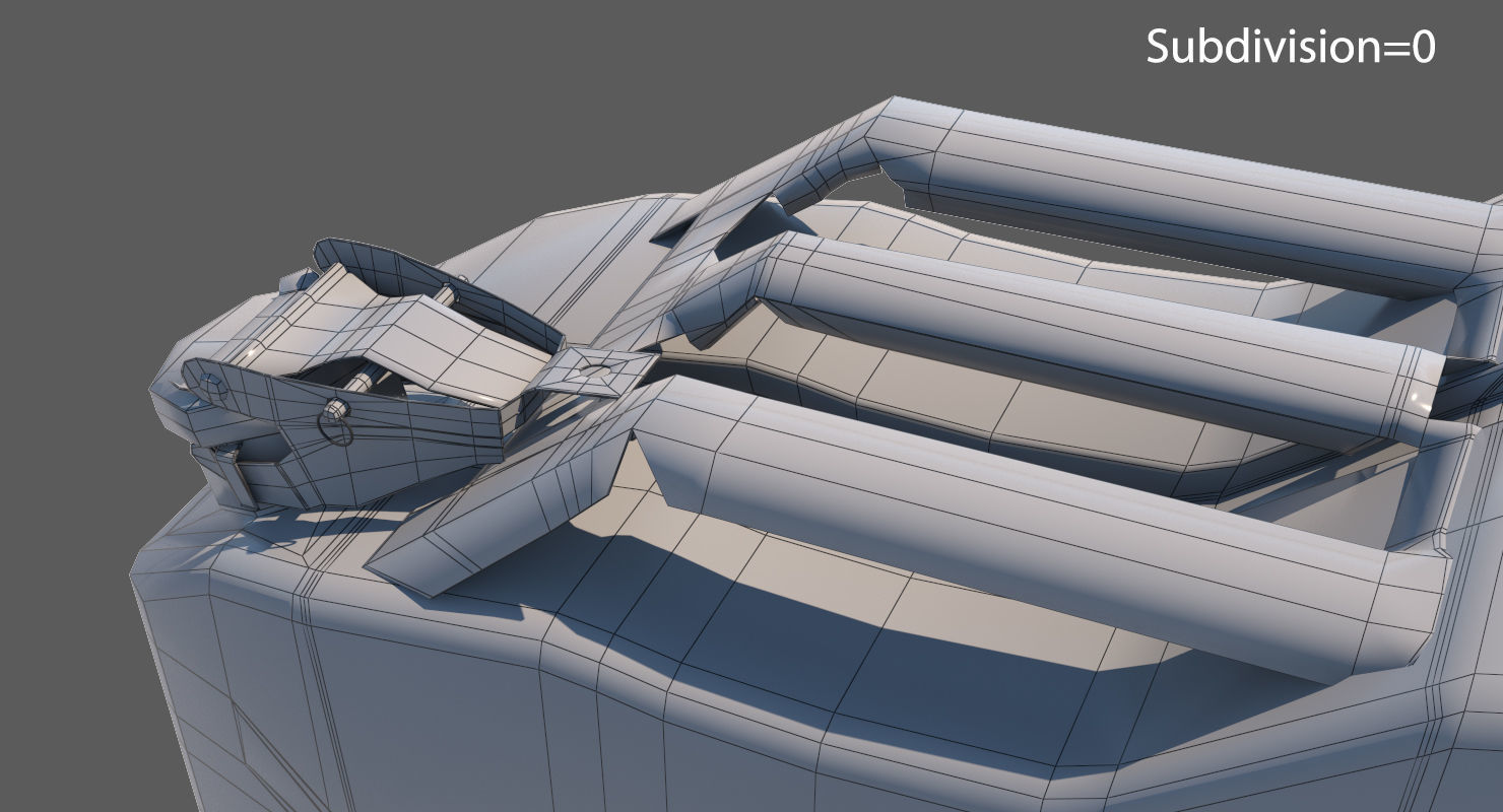 Jerrycan Old Low-poly 3D model_11