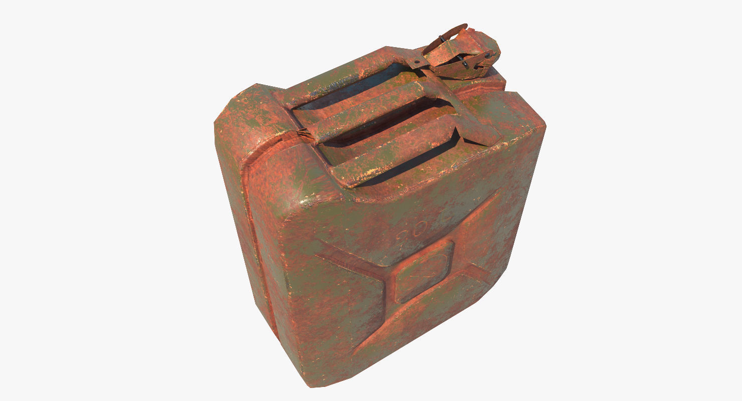 Jerrycan Old Low-poly 3D model_3