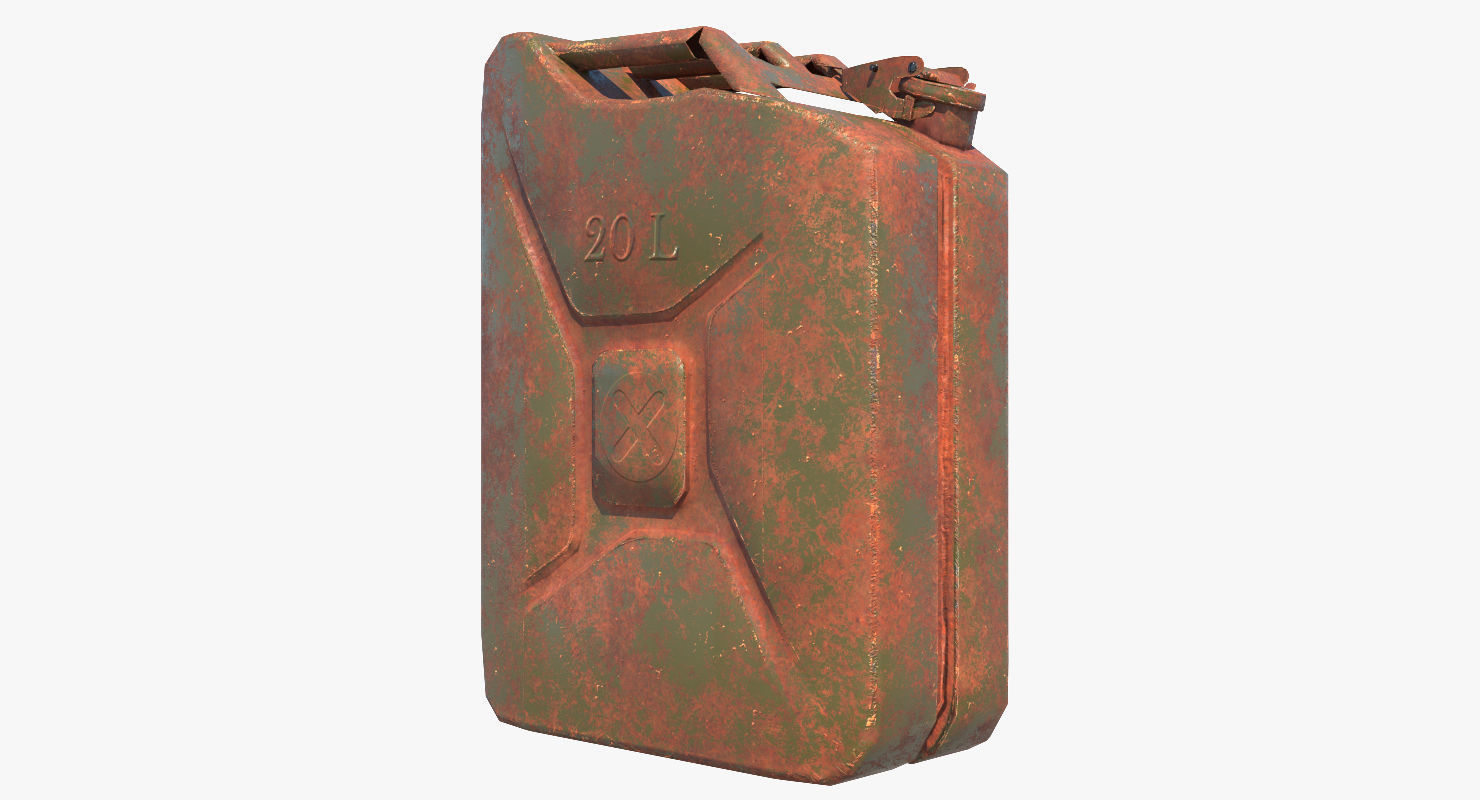 Jerrycan Old Low-poly 3D model_1