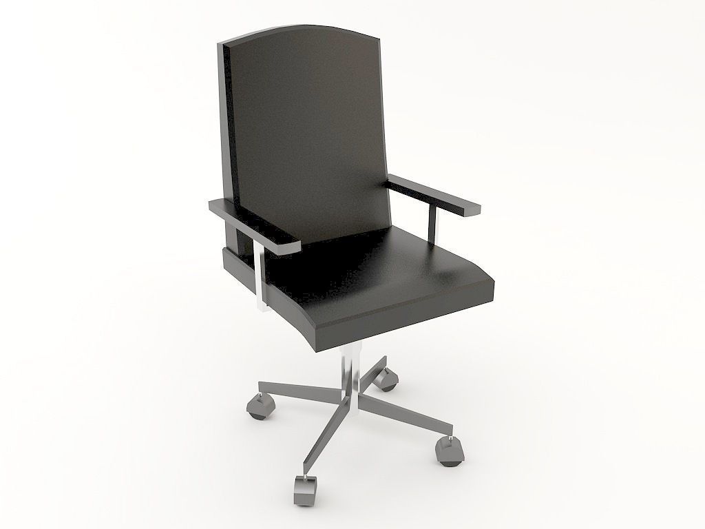 chairs collection modern chair with metal frame Low-poly 3D model_37