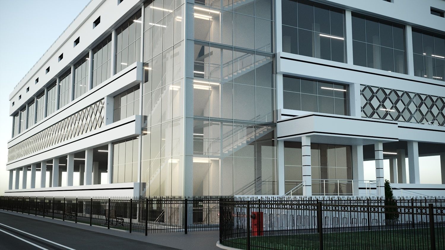 Multi-level parking 3D model_2