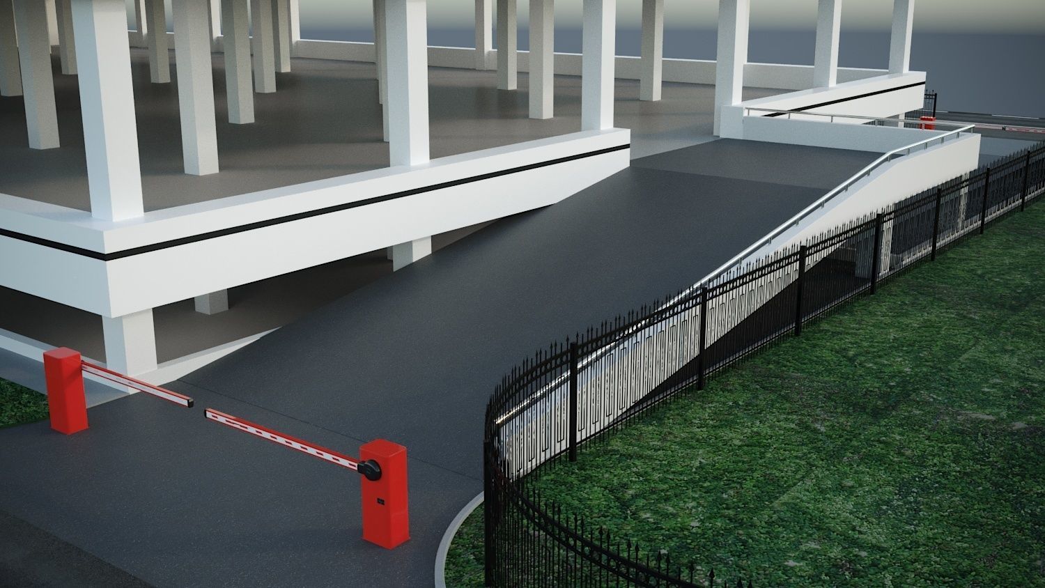 Multi-level parking 3D model_5