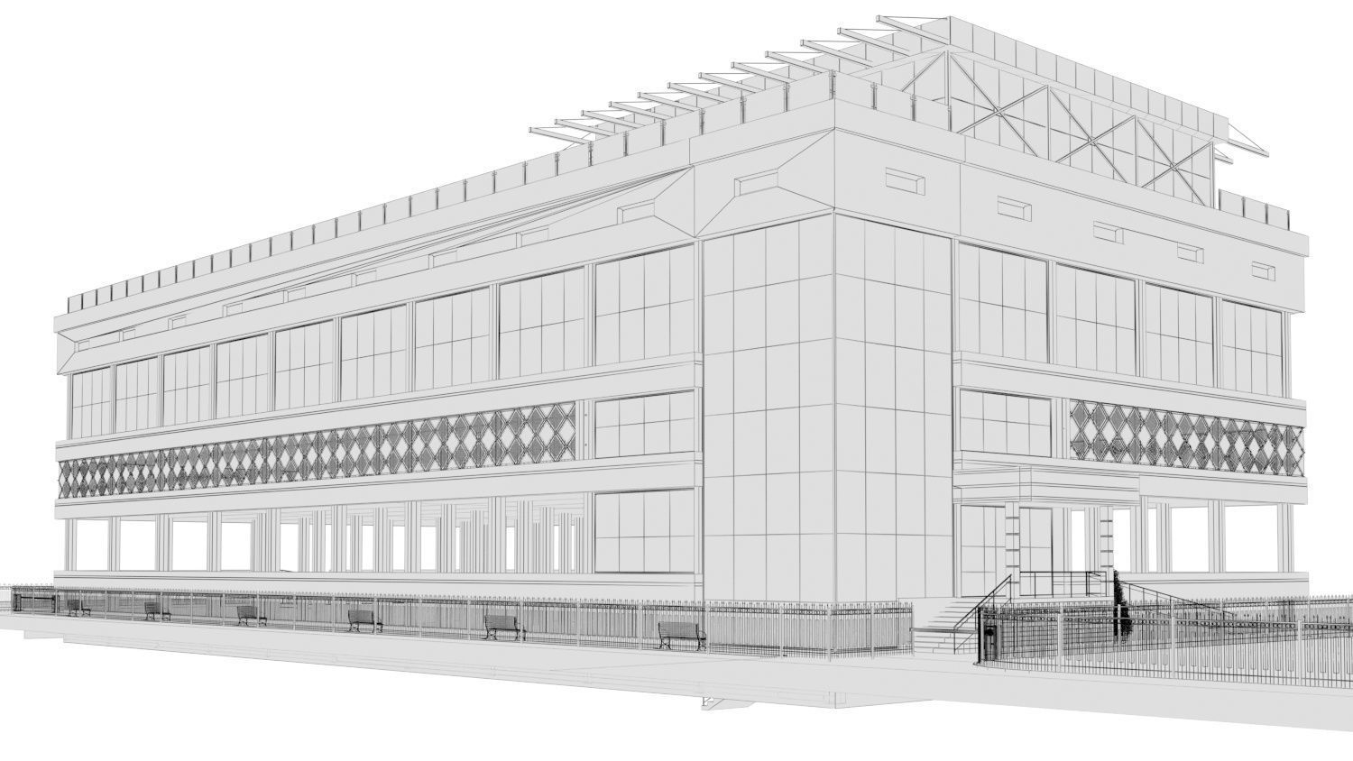 Multi-level parking 3D model_14