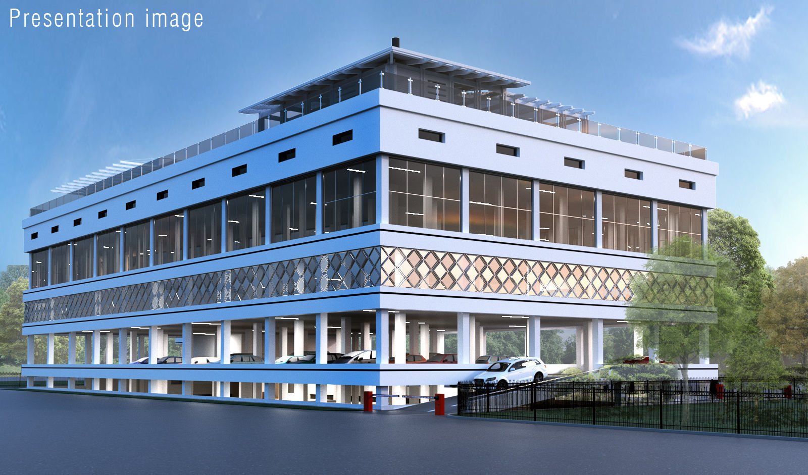 Multi-level parking 3D model_11