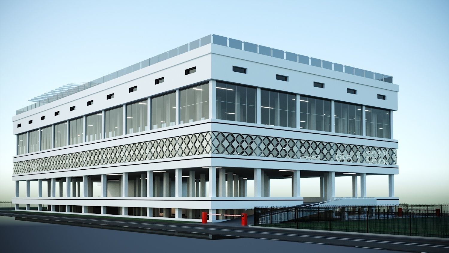 Multi-level parking 3D model_6