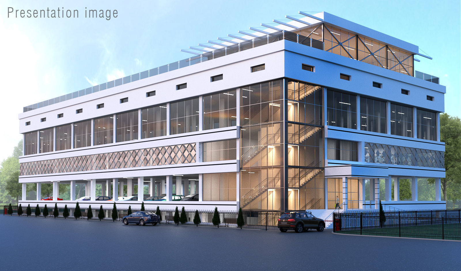 Multi-level parking 3D model_12