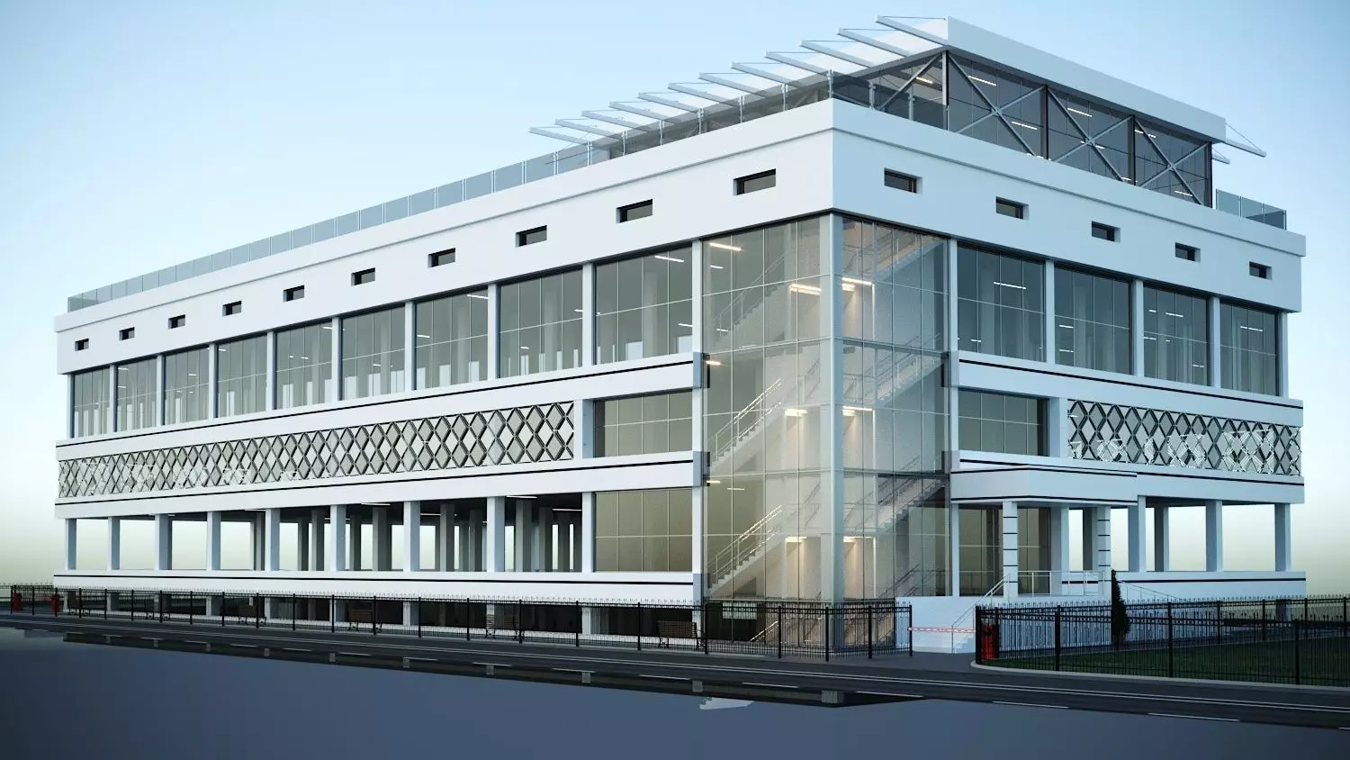 Multi-level parking 3D model_0