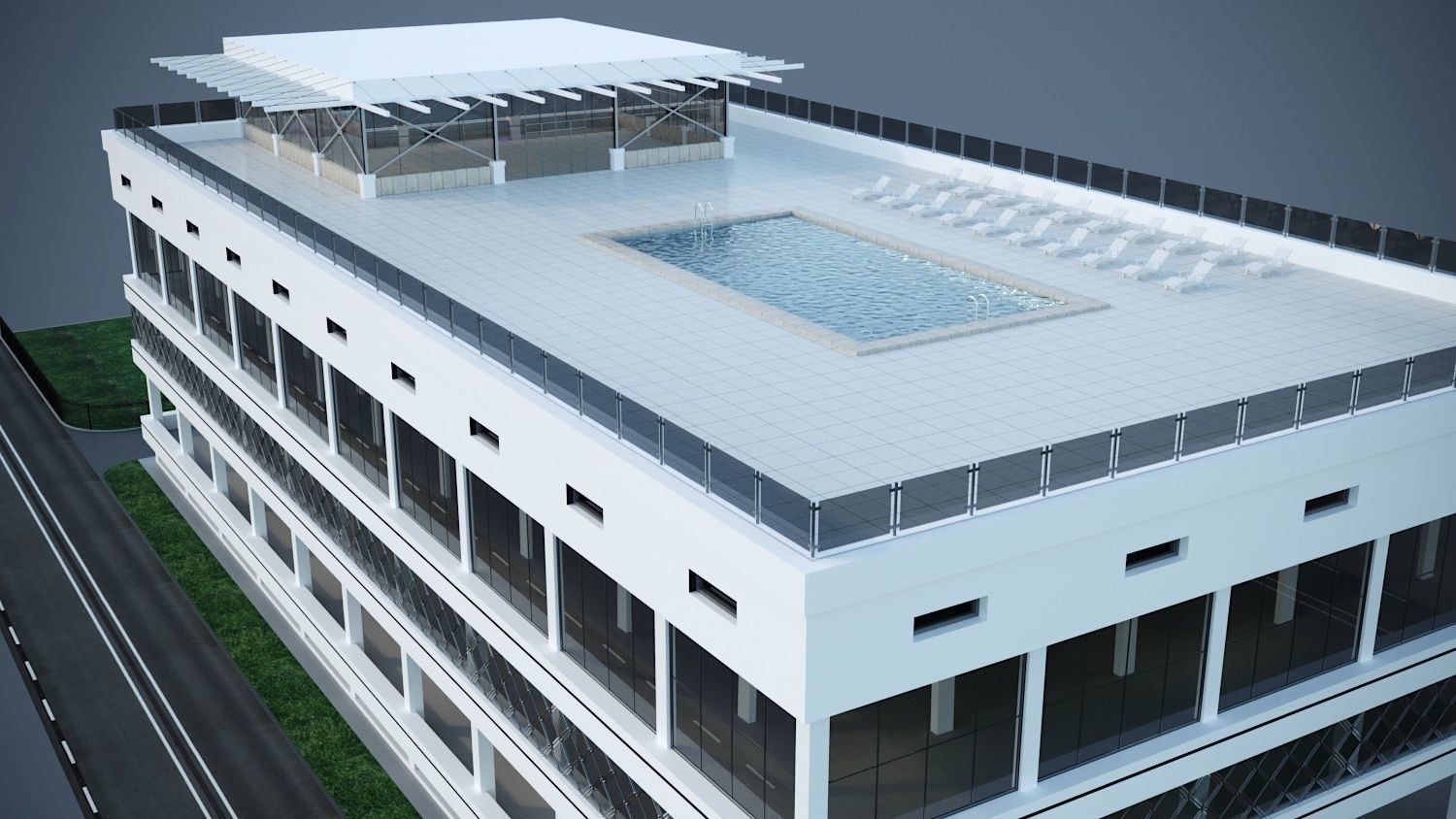 Multi-level parking 3D model_10