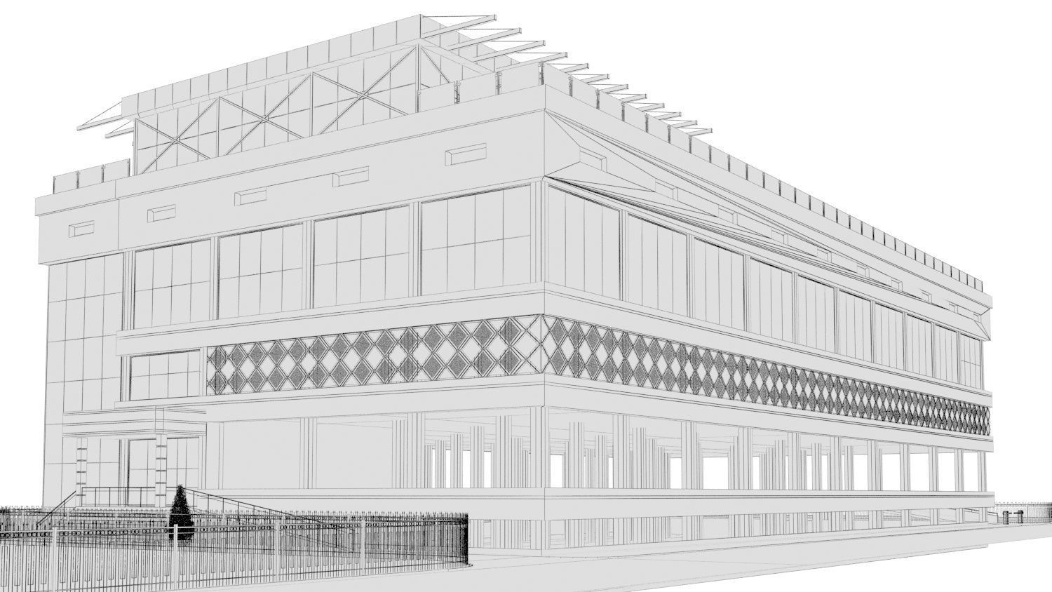 Multi-level parking 3D model_17