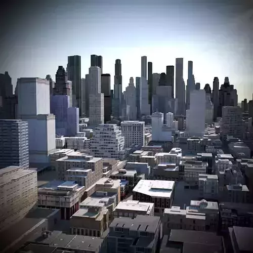 City 03 Low-poly 3D model