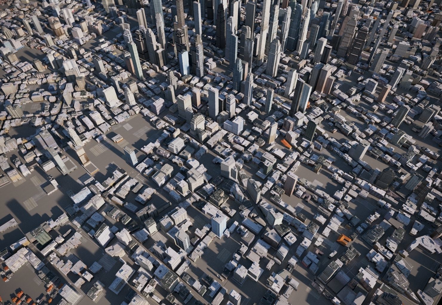 City 03 Low-poly 3D model_3