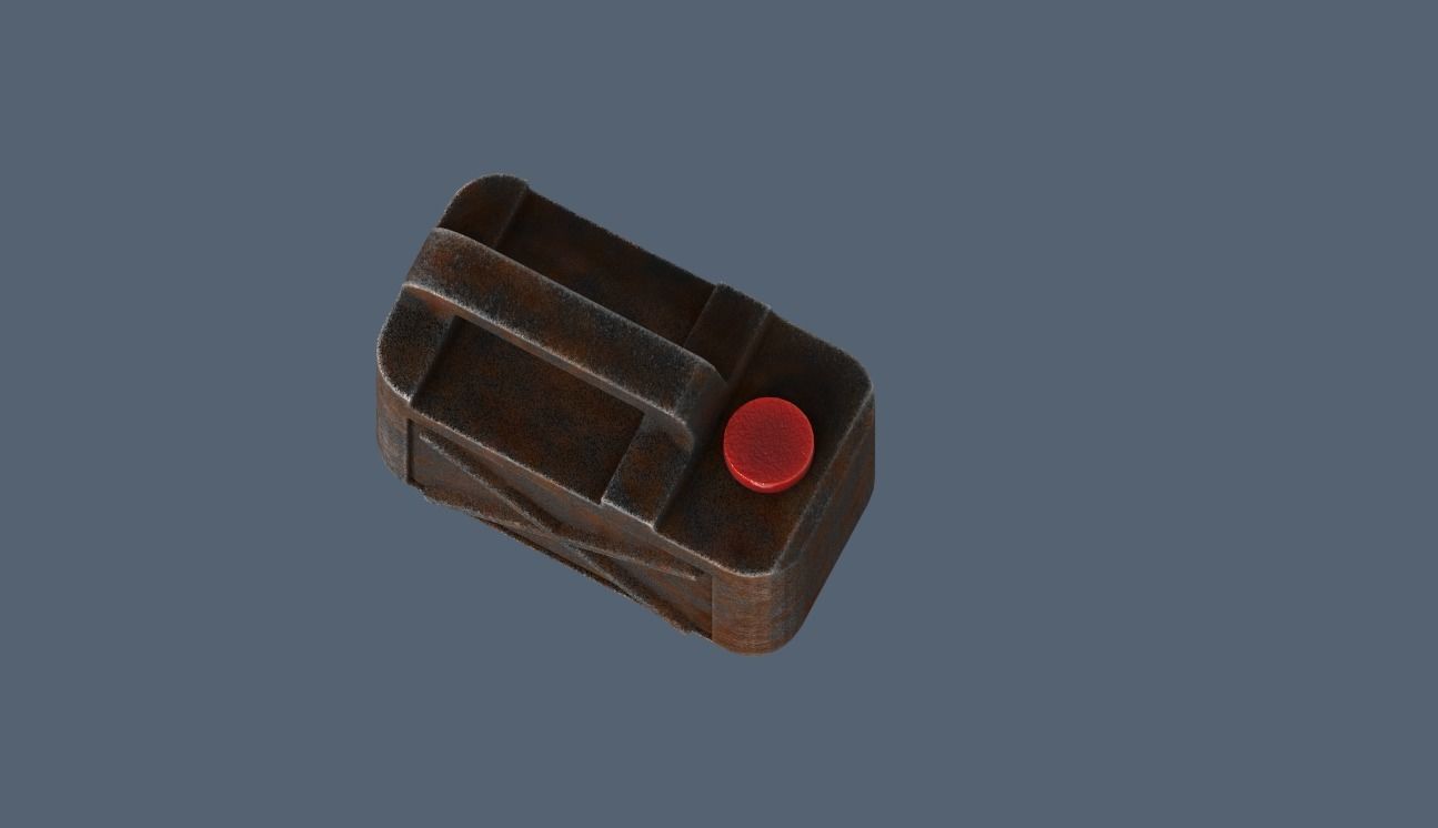 rusty gallon of fuel Low-poly 3D model_3