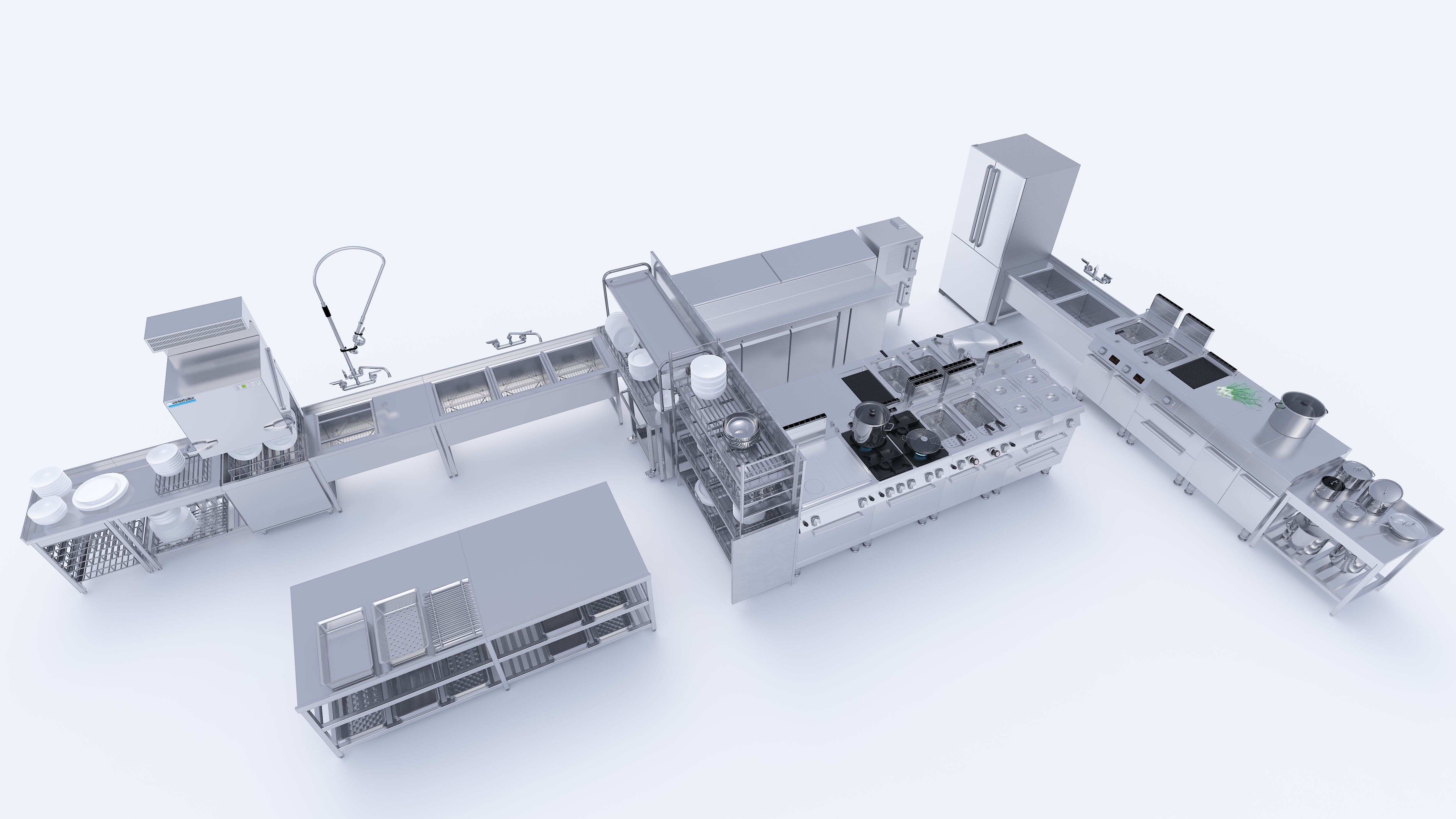 Commercial Kitchen v2 3D model_4