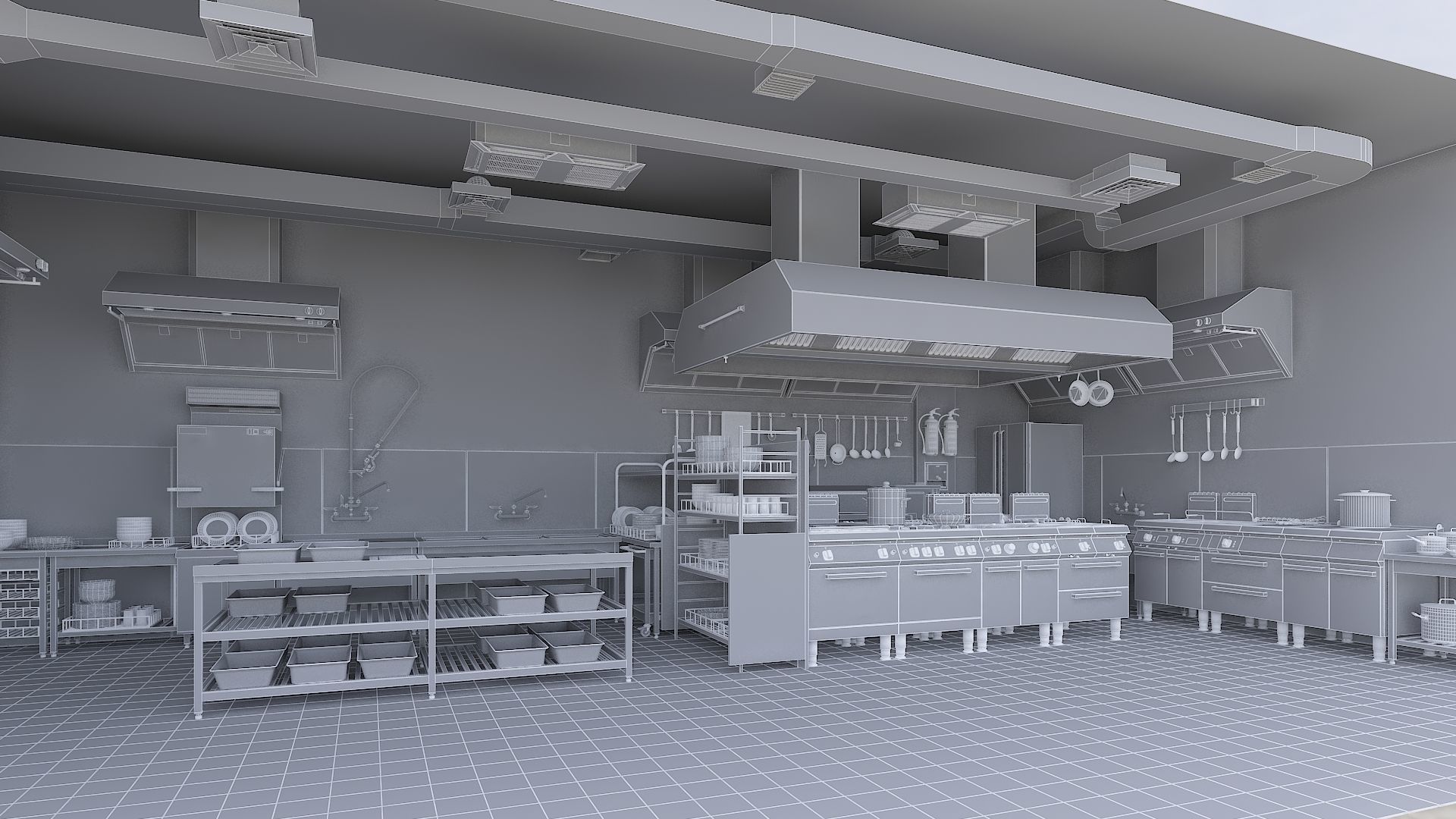 Commercial Kitchen v2 3D model_5