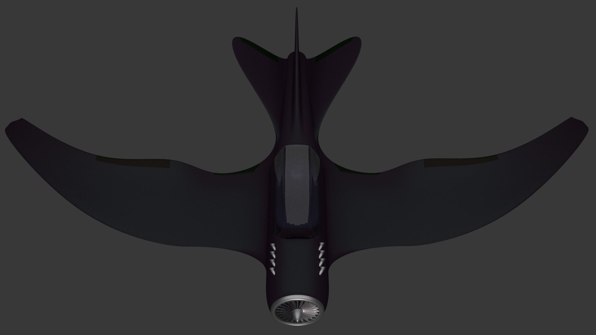 Spy Plane Low-poly 3D model_6