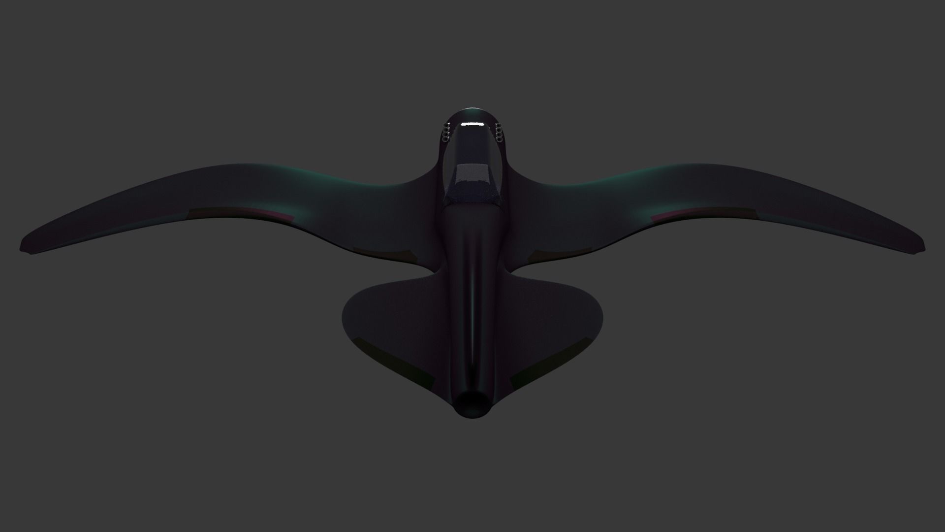 Spy Plane Low-poly 3D model_5