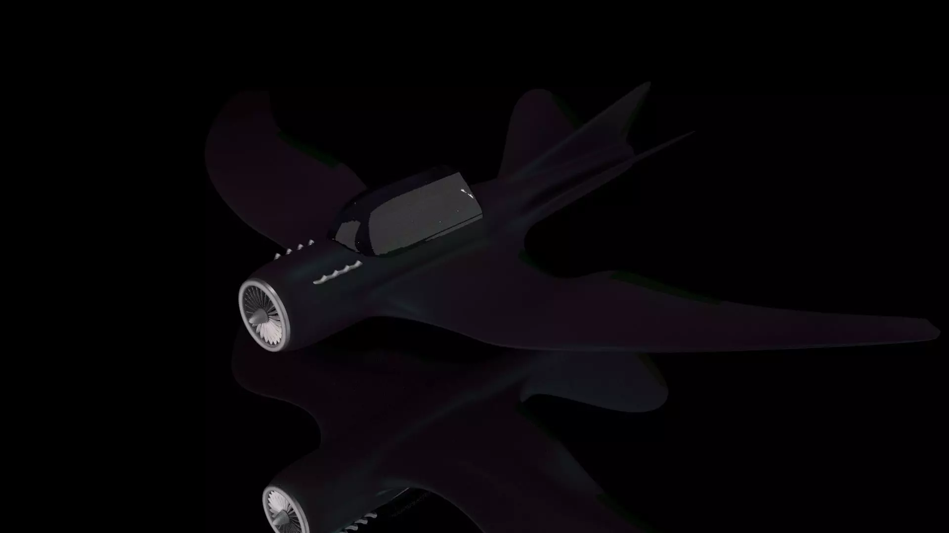 Spy Plane Low-poly 3D model_0