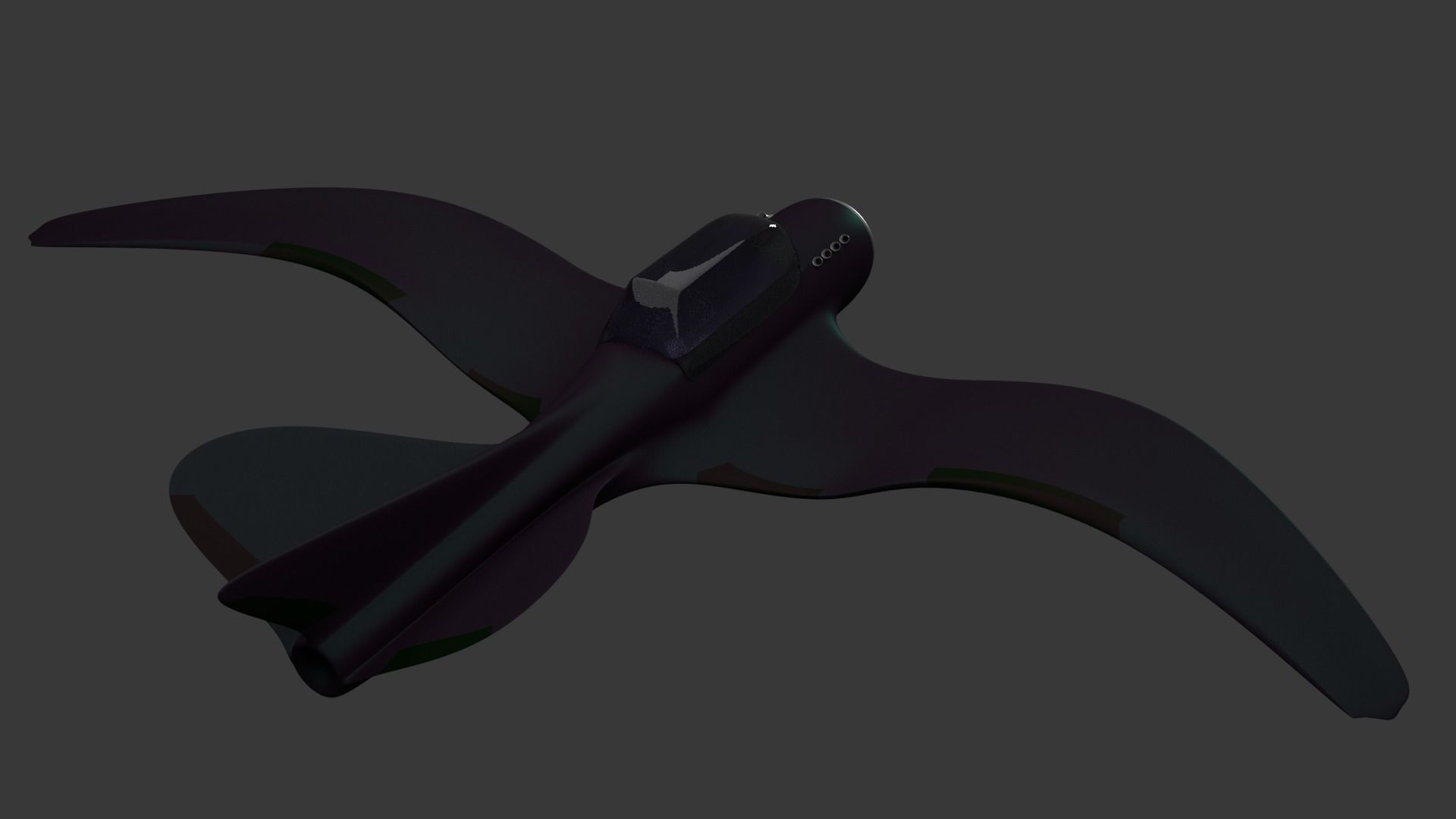 Spy Plane Low-poly 3D model_7