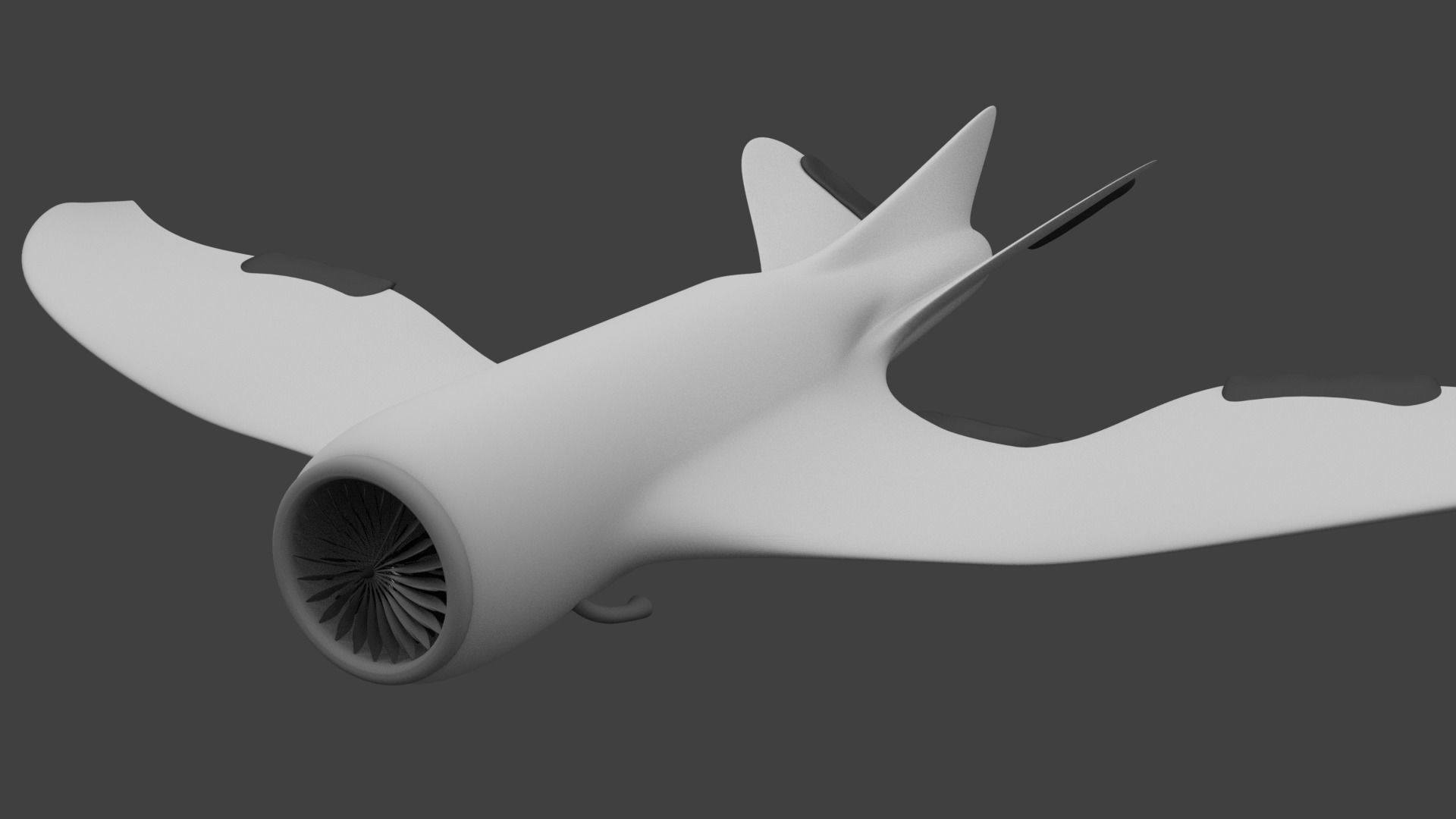 Spy Plane Low-poly 3D model_2
