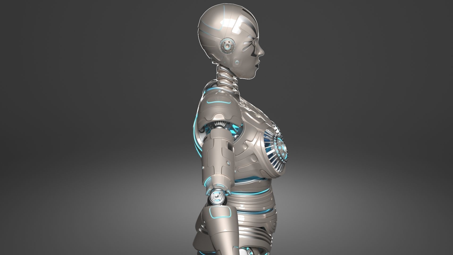 LADY ROBOT CURVY RIGGED 3D model_30