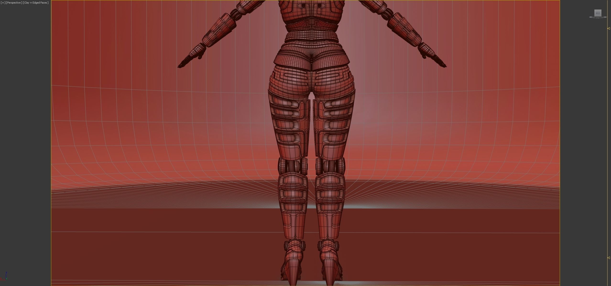 LADY ROBOT CURVY RIGGED 3D model_21