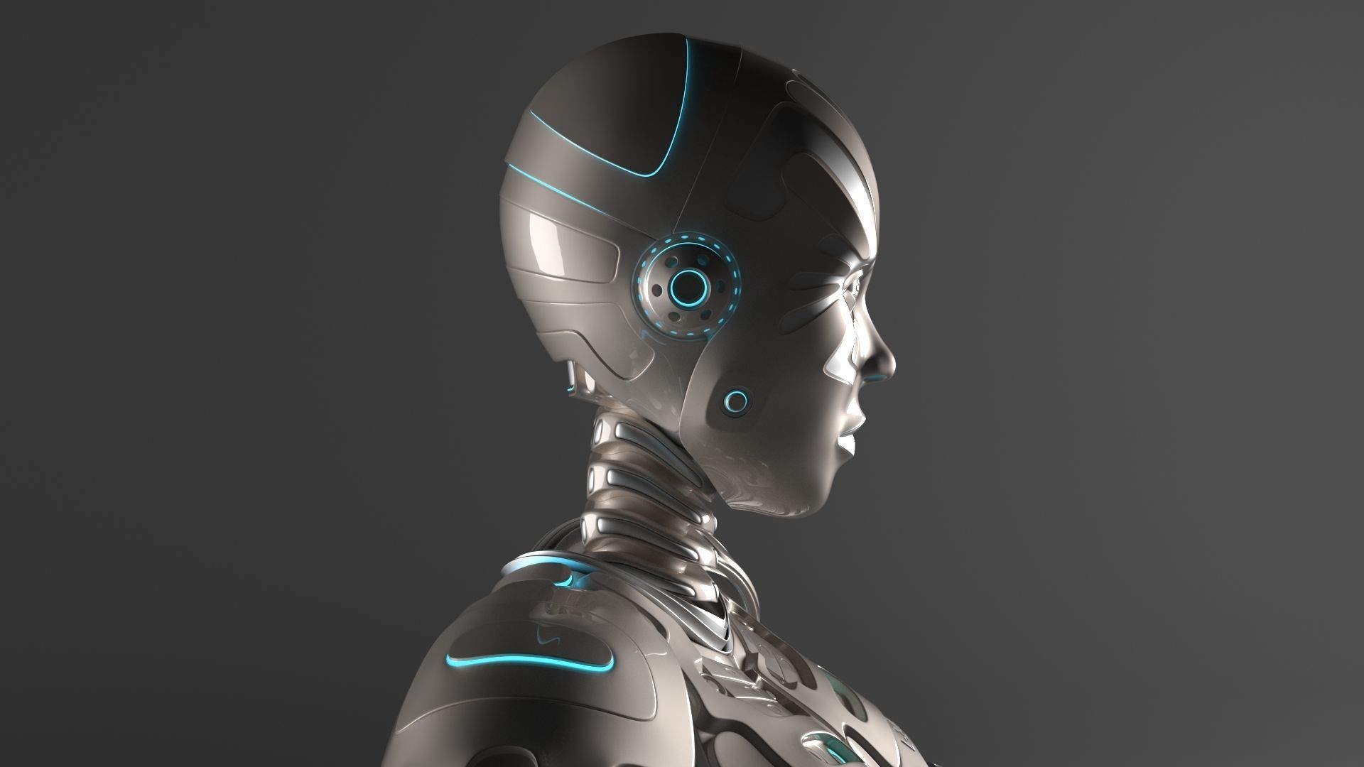 LADY ROBOT CURVY RIGGED 3D model_10