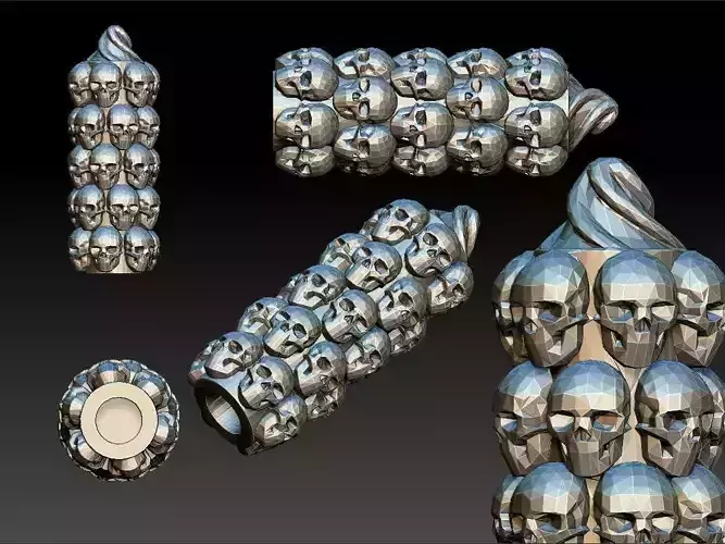 Skull Foot Pegs Harley Davidson Diameter 16mm