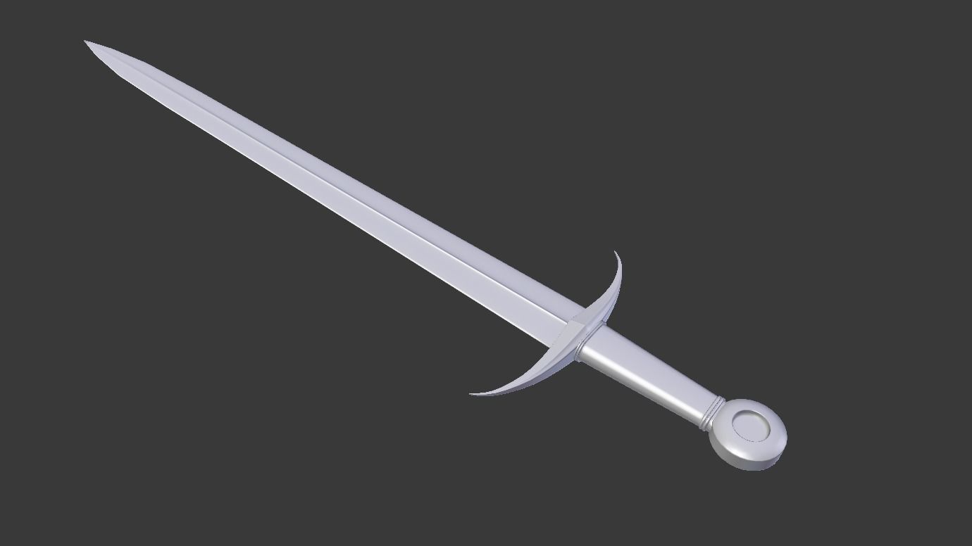 Sword Low-poly 3D model_2
