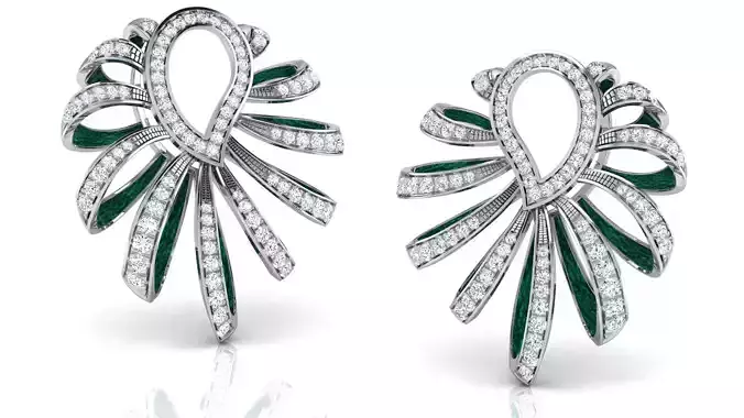 Tri Color Flower Earring