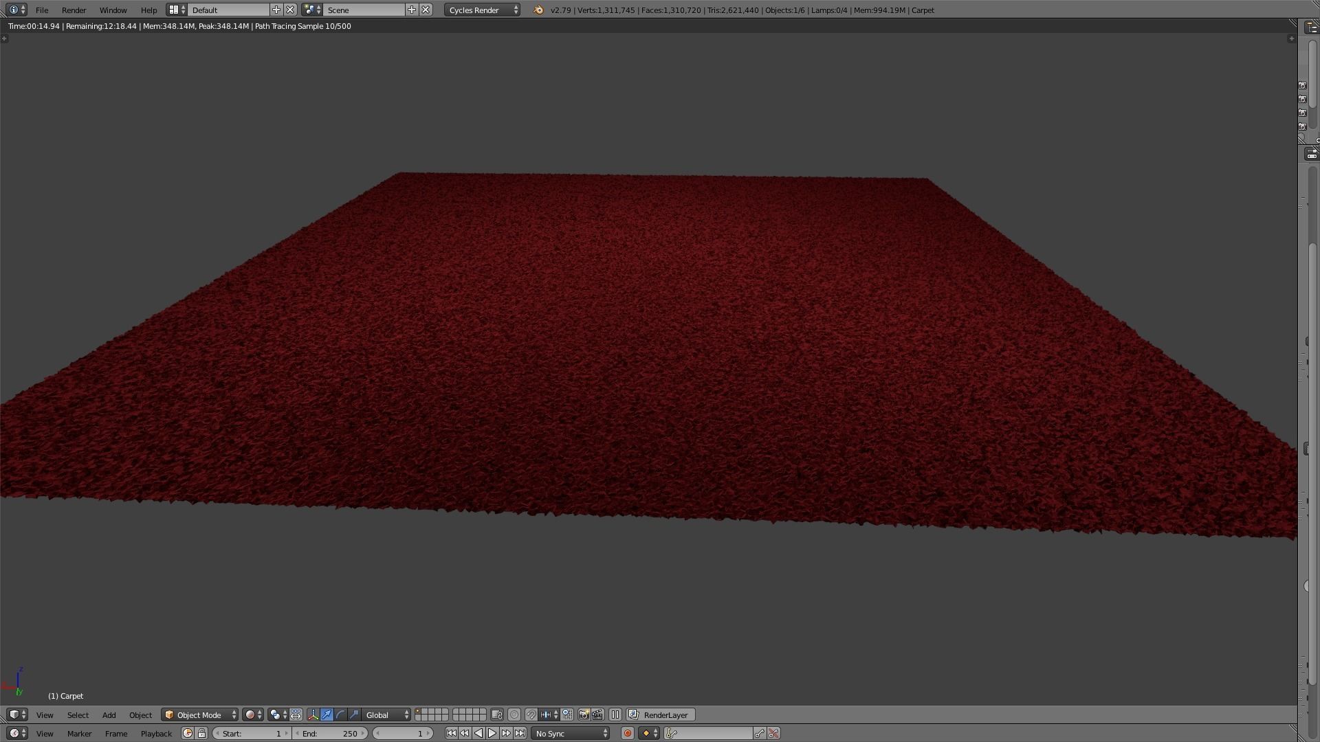 High Poly Carpet 3D model_1