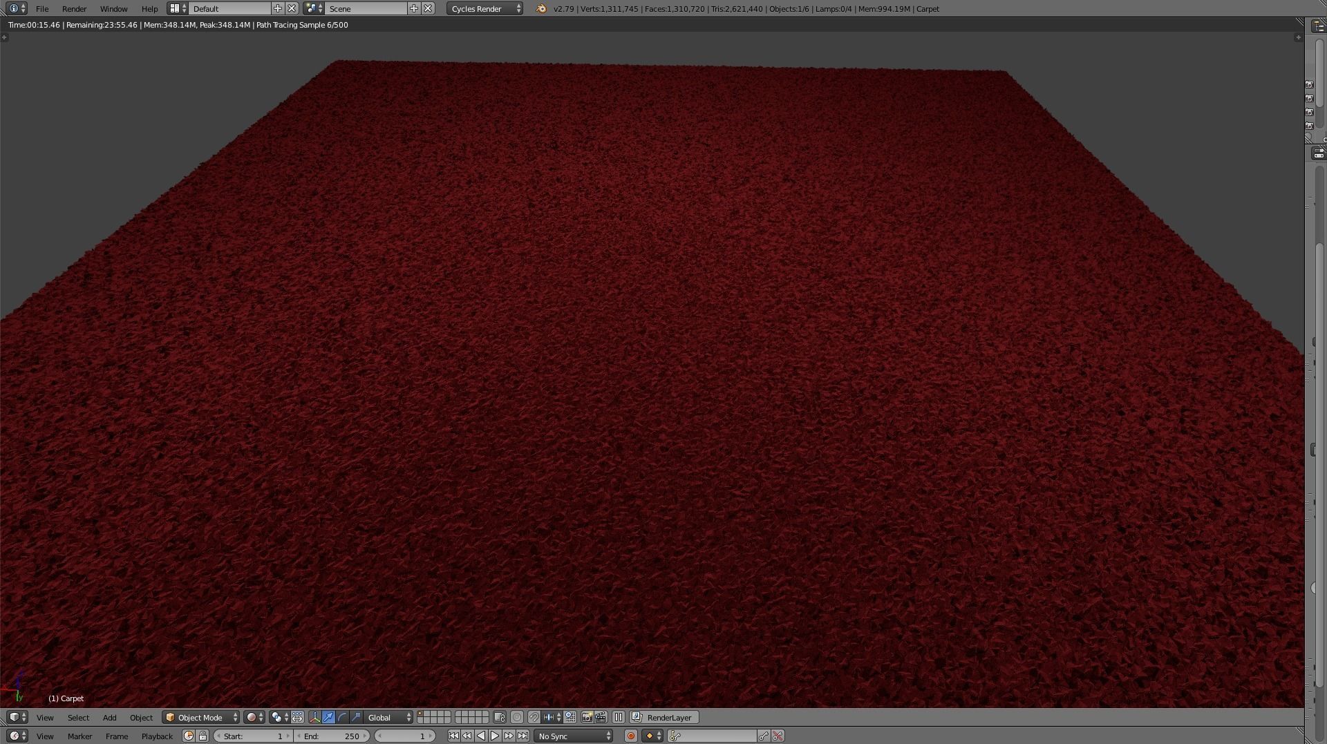 High Poly Carpet 3D model_2