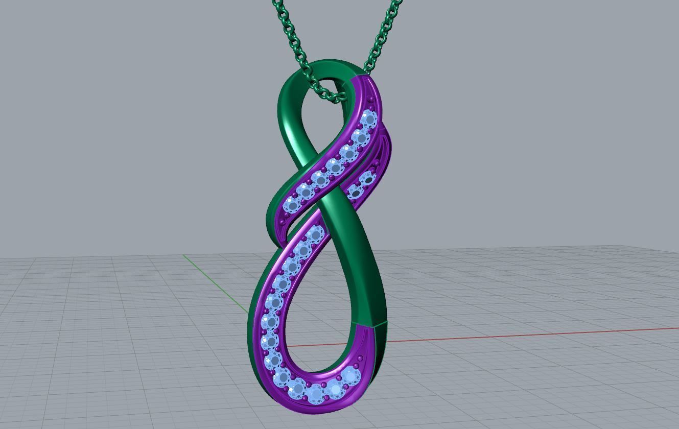 Inter-Twisted Pendant 3D print model_4