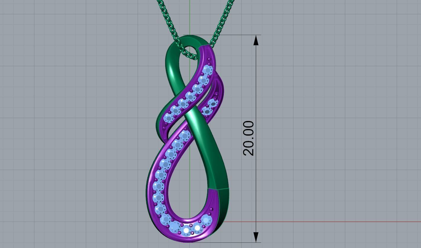 Inter-Twisted Pendant 3D print model_2