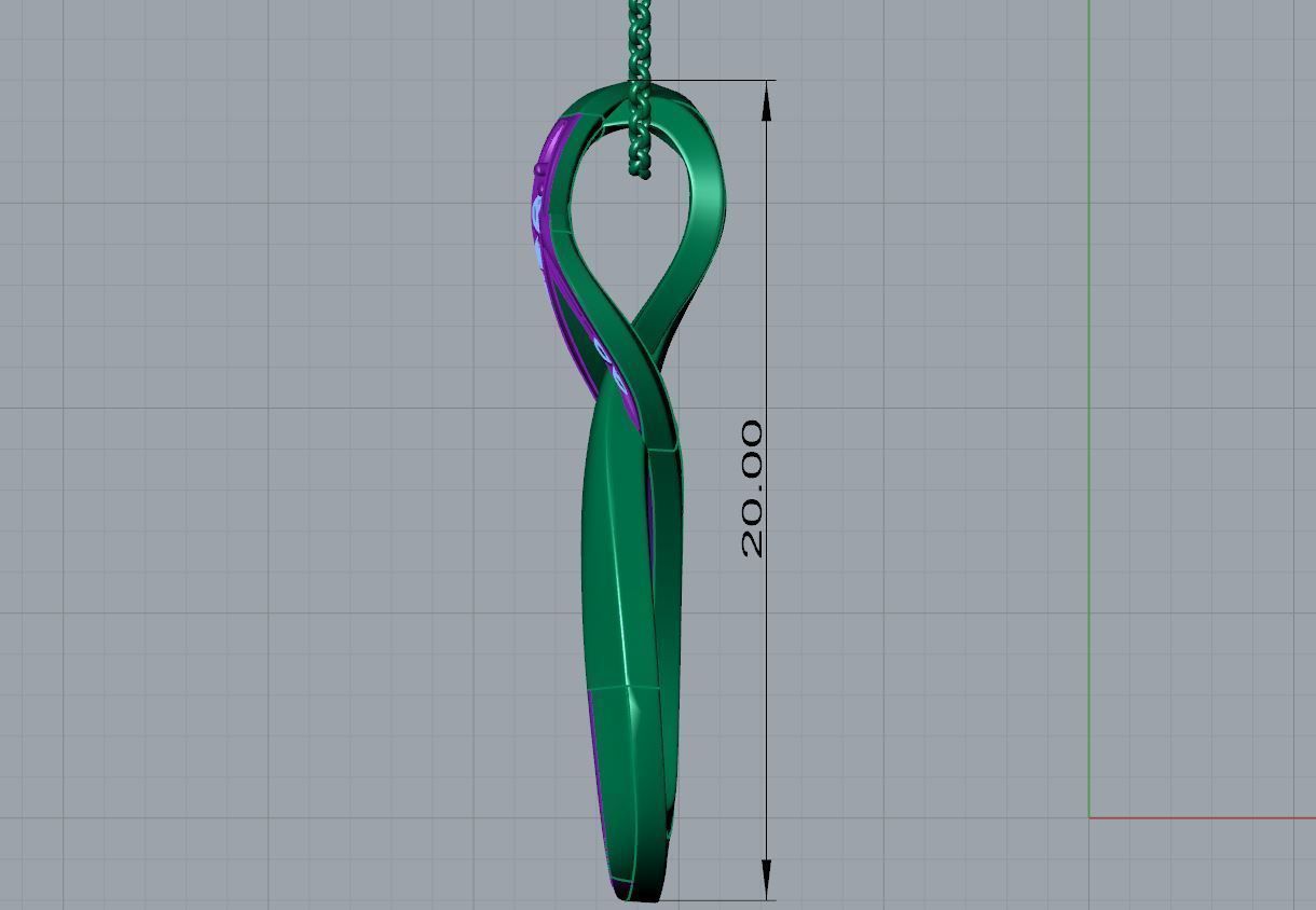 Inter-Twisted Pendant 3D print model_3