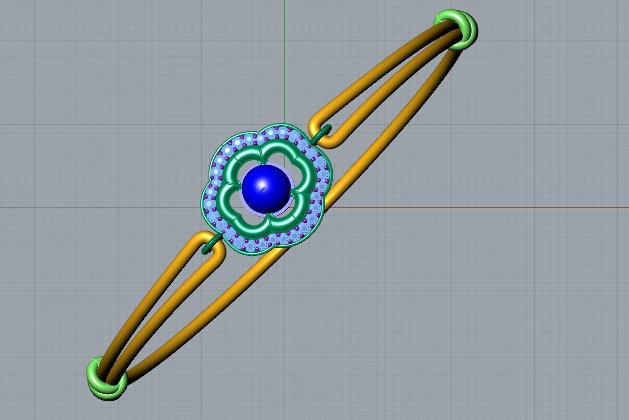 Clover Bracelet 3D print model_4