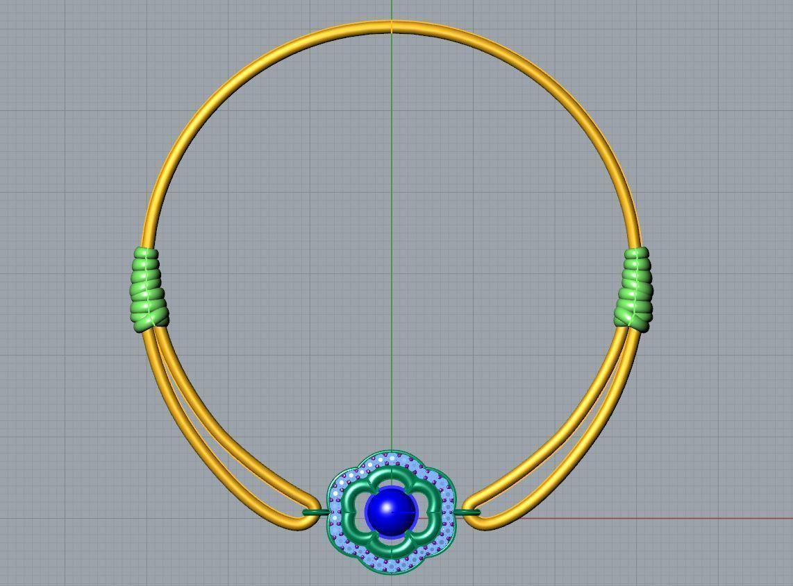 Clover Bracelet 3D print model_5