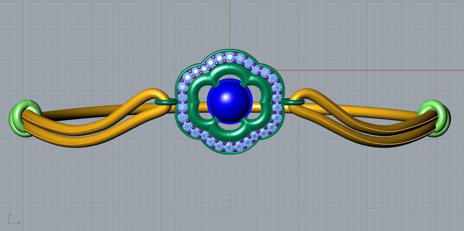 Clover Bracelet 3D print model_6