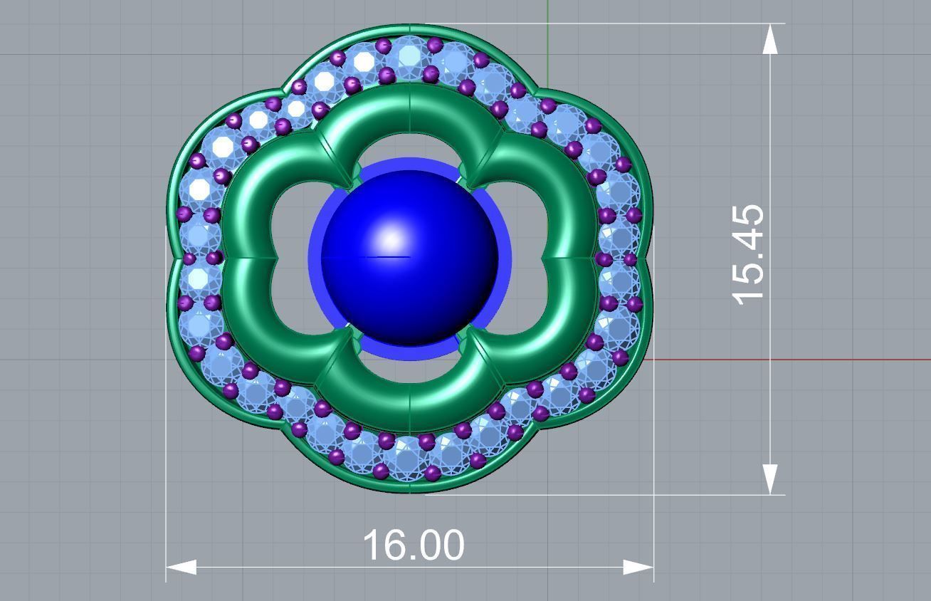 Clover Bracelet 3D print model_2