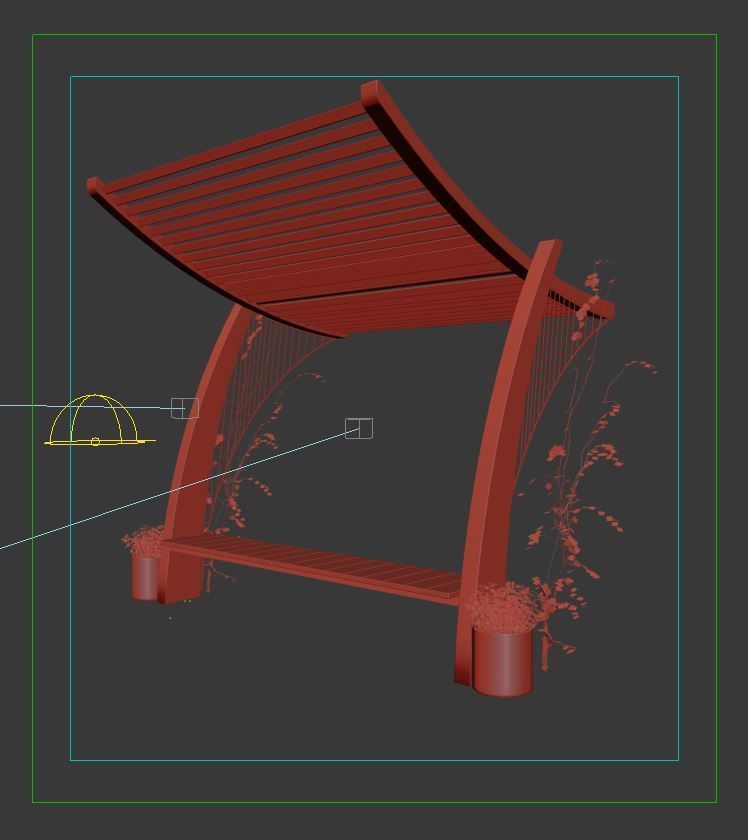 Bench with shelter SHELTER SERIES - MODEL 02 3D model_2
