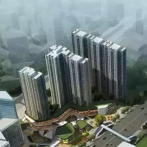 Building high rise apartment in urban area