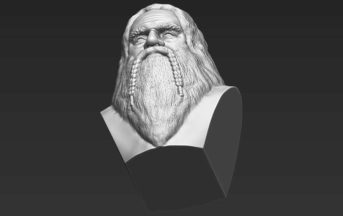 Gimli Lord of the Rings bust full color 3D printing ready 3D print model_41