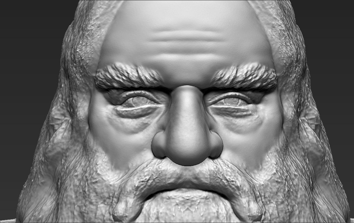 Gimli Lord of the Rings bust full color 3D printing ready 3D print model_42