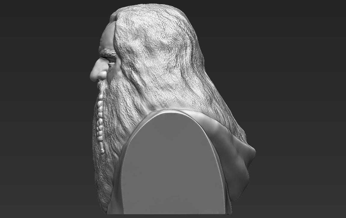 Gimli Lord of the Rings bust full color 3D printing ready 3D print model_29