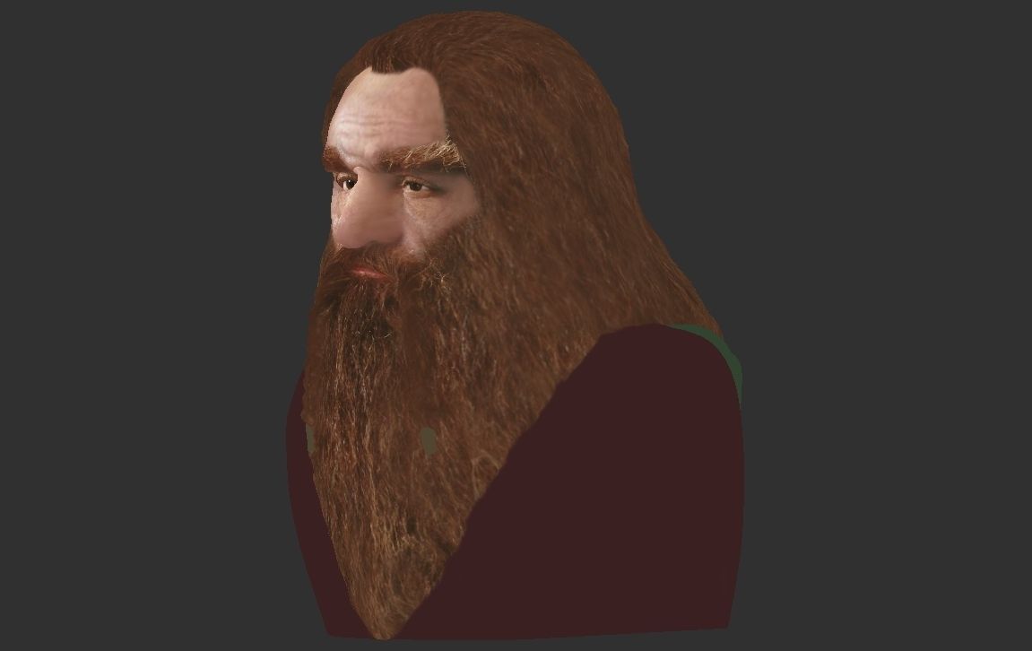 Gimli Lord of the Rings bust full color 3D printing ready 3D print model_23