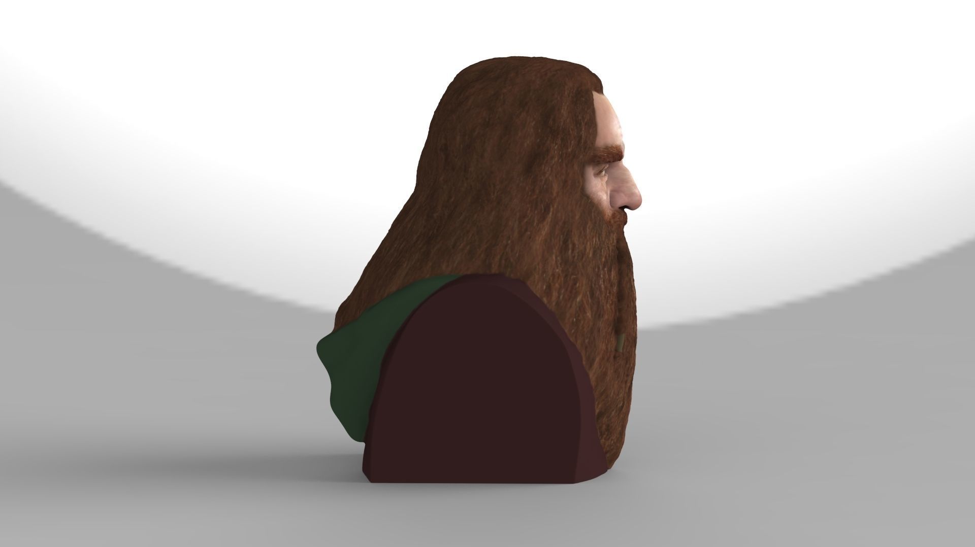 Gimli Lord of the Rings bust full color 3D printing ready 3D print model_13