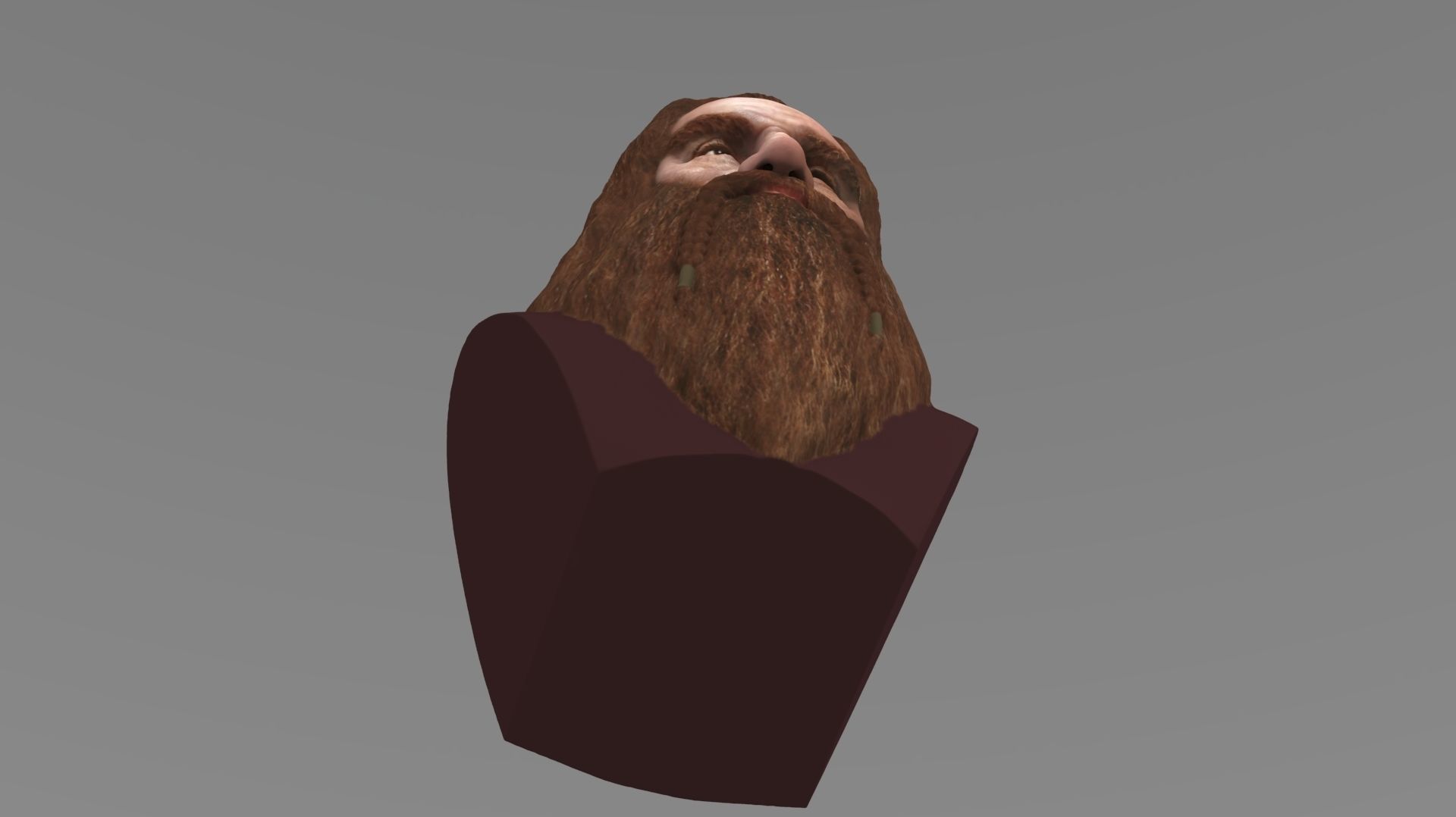 Gimli Lord of the Rings bust full color 3D printing ready 3D print model_15