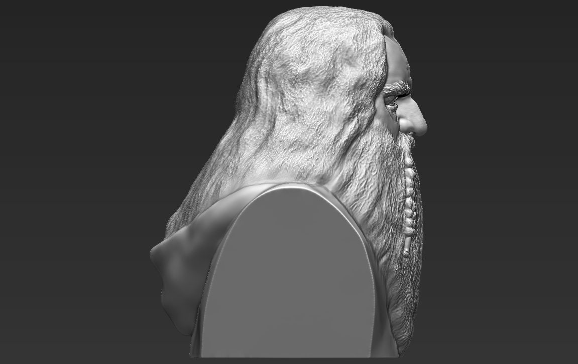 Gimli Lord of the Rings bust full color 3D printing ready 3D print model_33
